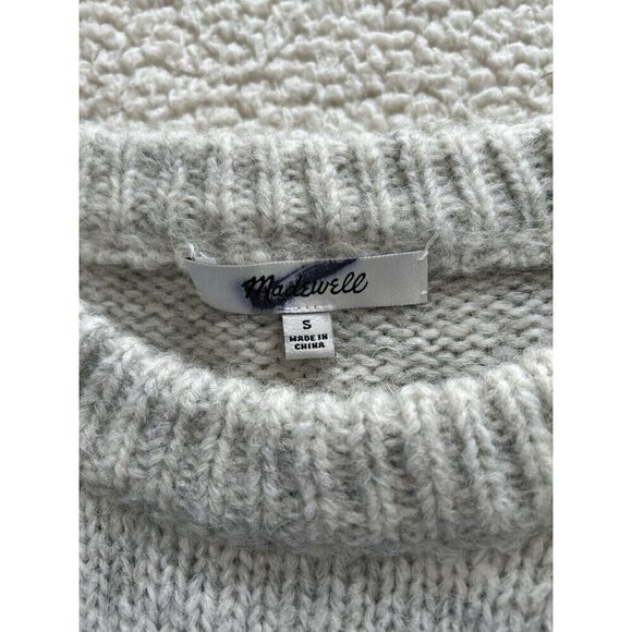 Madewell Womens Simone Wedge Wool Blend Sweater In Heather Gray Size S - Picture 4 of 7